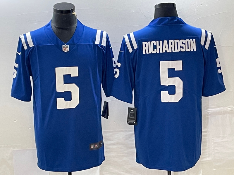 Men's Indianapolis Colts Anthony Richardson #5 Royal 2023 NFL Draft First Round Pick Jersey
